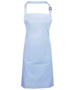 Colours Bib Apron With Pocket Light Blue