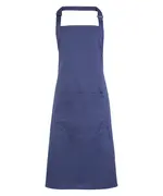 Colours Bib Apron With Pocket Marine Blue