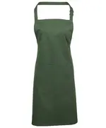 Colours Bib Apron With Pocket Moss Green