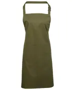Colours Bib Apron With Pocket Olive