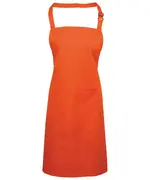 Colours Bib Apron With Pocket Orange