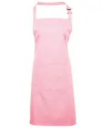 Colours Bib Apron With Pocket Pink