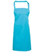 Colours Bib Apron With Pocket Turquoise