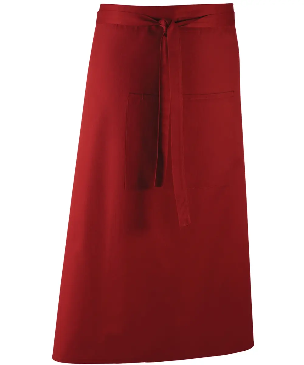 Colours Bar Apron Burgundy