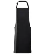 Contrast Bib Apron Black Dark Grey