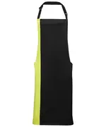 Contrast Bib Apron Black Lime