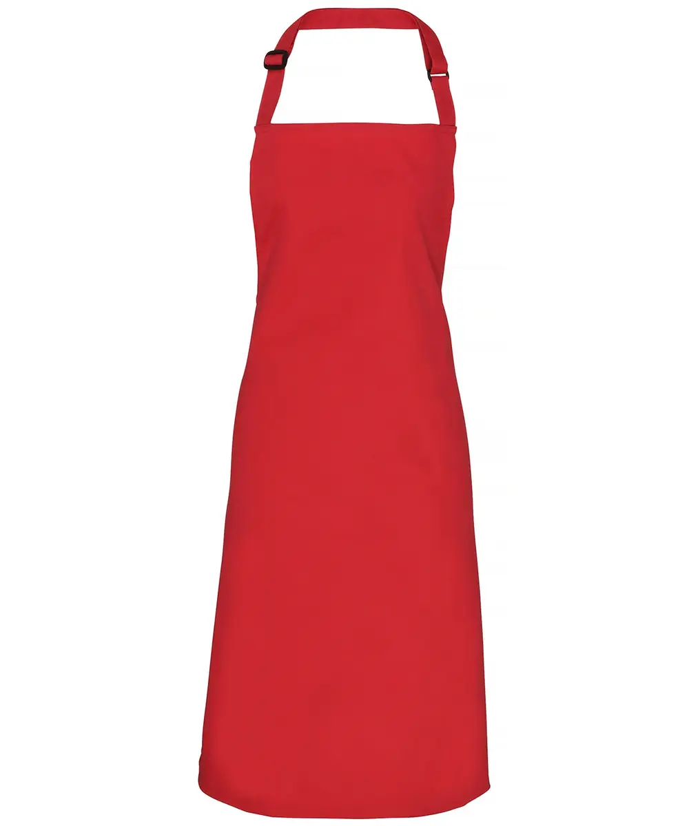 100% Polyester Bib Apron Red