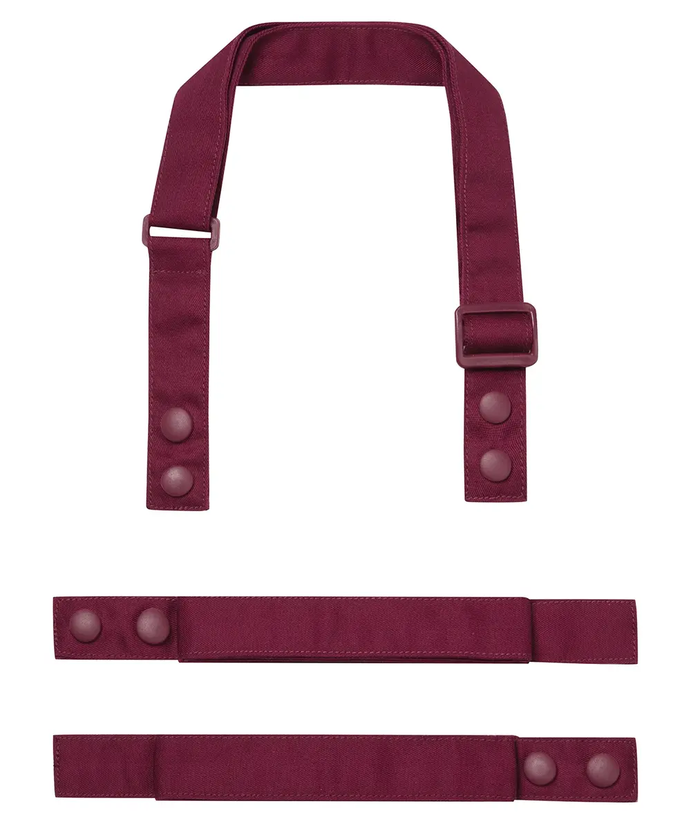 Swap & Pop' Customisable Apron - Straps Burgundy