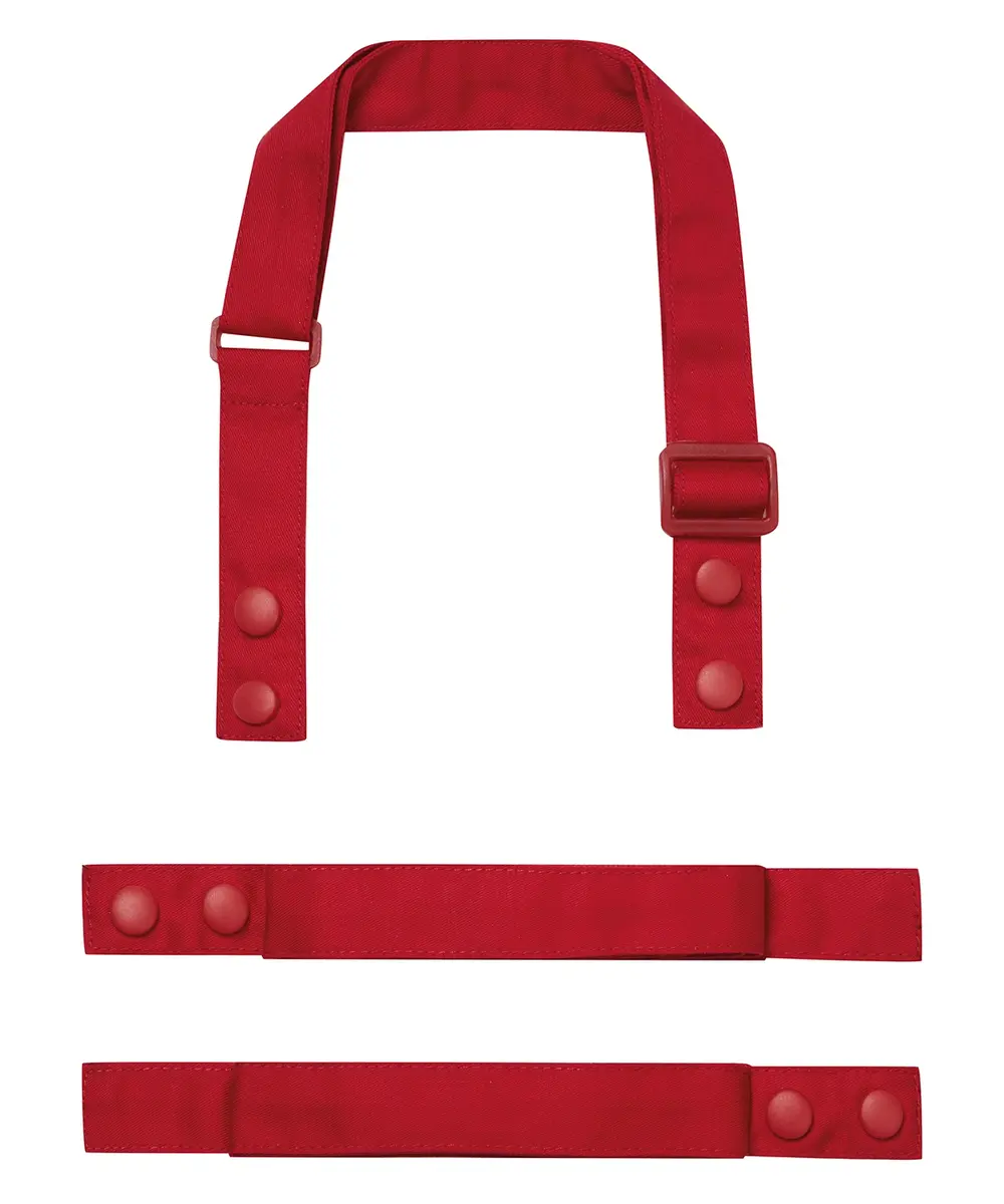 Swap & Pop' Customisable Apron - Straps Red