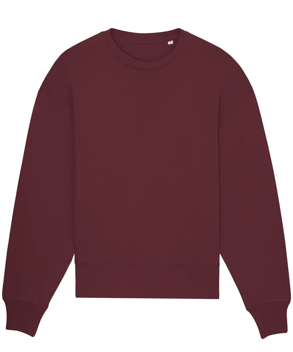 Radder Oversized Brushed Crewneck (STSU857) Burgundy
