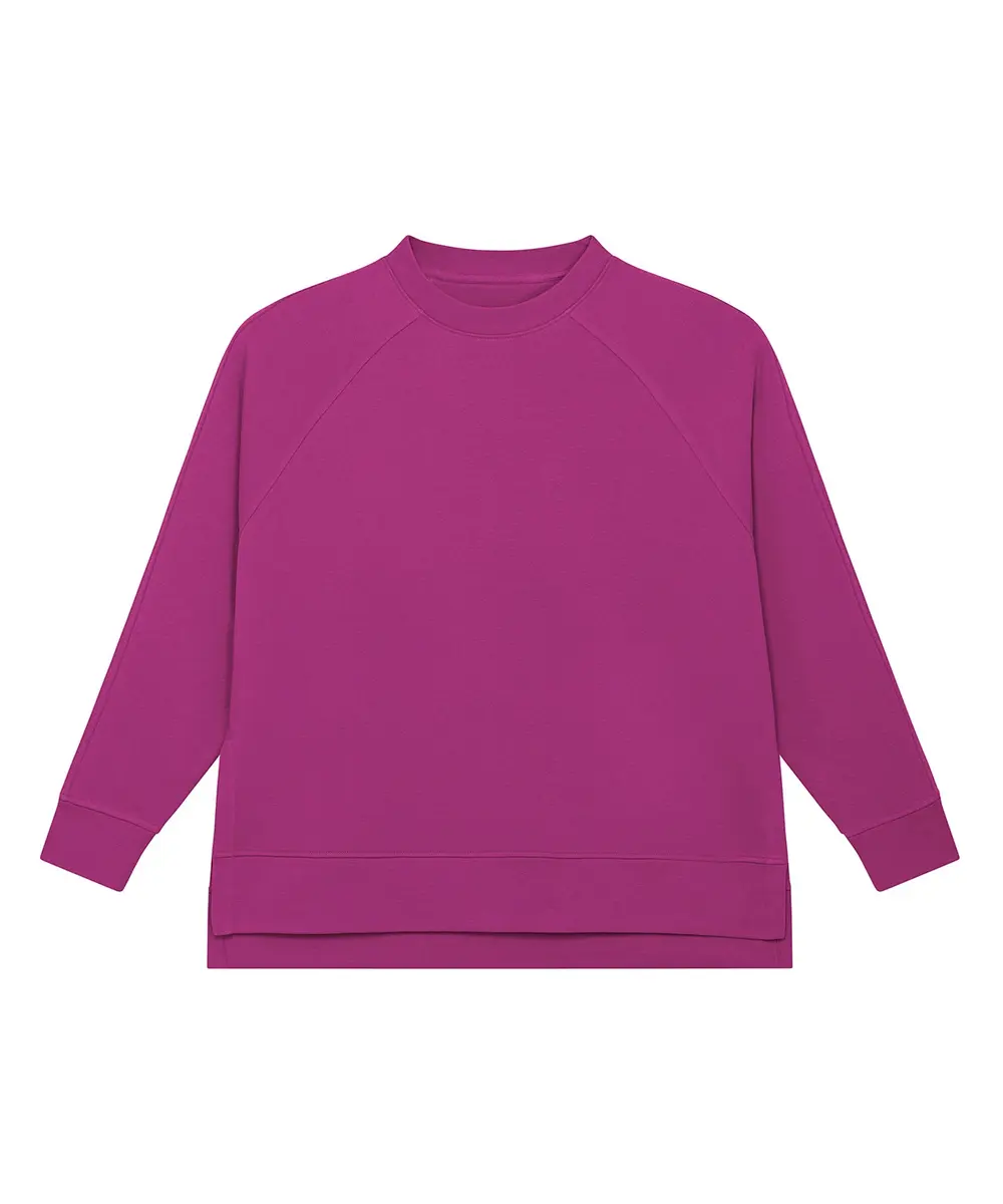 Stella Wilder Women's Oversized Crew Neck Sweatshirt (STSW872) Orchid Flower
