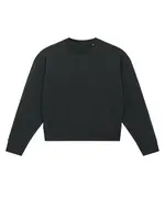 Stella Cropster Terry Women's Cropped Crew Neck Sweatshirt (STSW873) Black