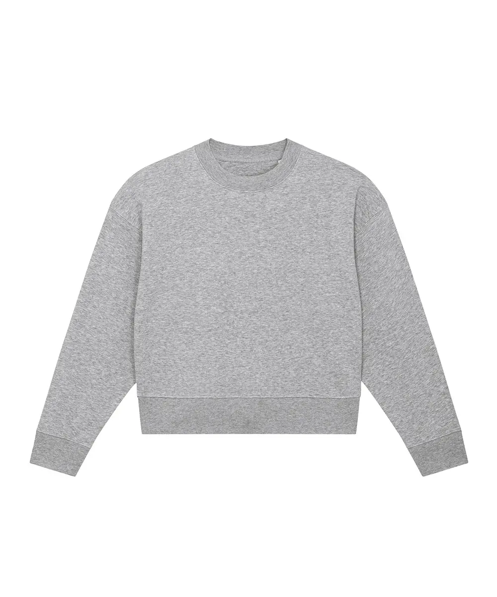 Stella Cropster Terry Women's Cropped Crew Neck Sweatshirt (STSW873) Heather Grey