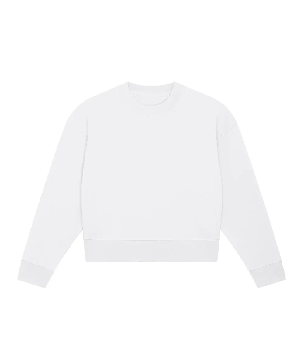 Stella Cropster Terry Women's Cropped Crew Neck Sweatshirt (STSW873) White