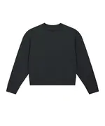Stella Cropster Wave Terry Women's Cropped Crew Neck Sweatshirt (STSW874) Black