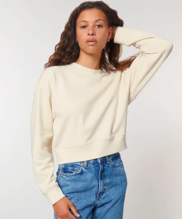 Stella Cropster Wave Terry Women's Cropped Crew Neck Sweatshirt (STSW874)