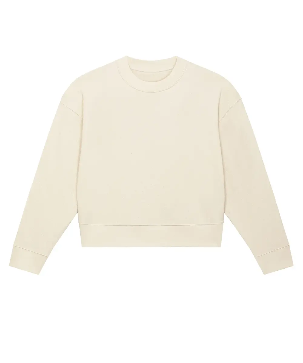 Stella Cropster Wave Terry Women's Cropped Crew Neck Sweatshirt (STSW874) Natural Raw