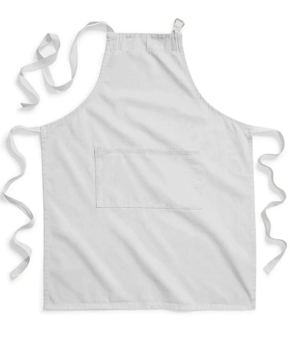 Fairtrade Cotton Adult Craft Apron Light Grey