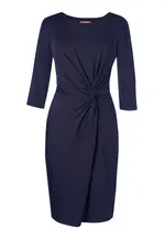 Neptune Jersey Stretch Dress, by Brook Taverner in navy