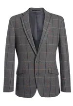 grey brown check