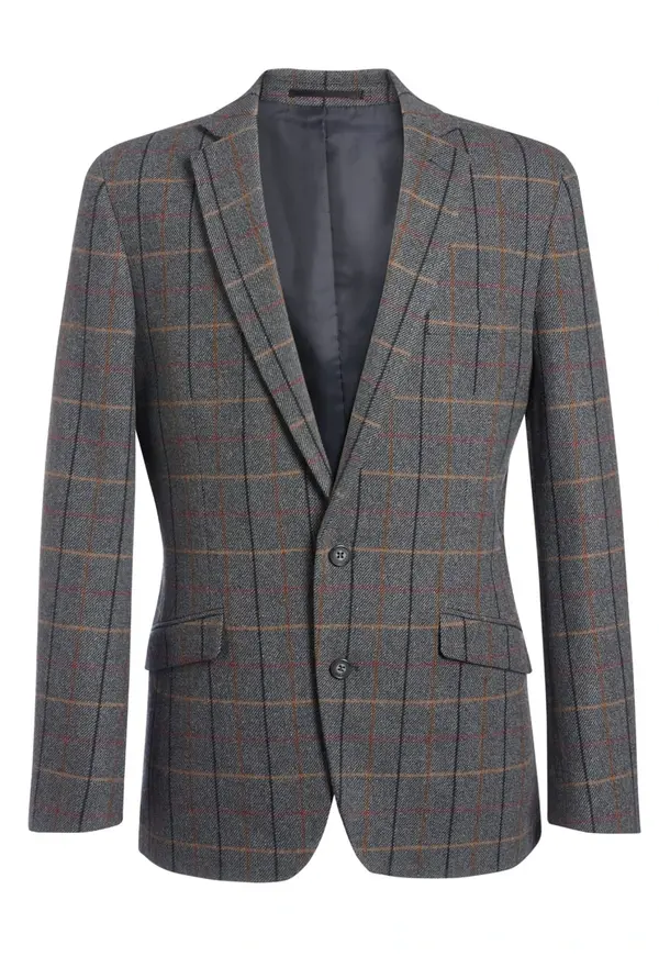 grey brown check