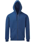Men's Coastal Vintage Wash Loop Back Zip Through Hoodie Indigo