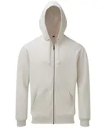 Men's Coastal Vintage Wash Loop Back Zip Through Hoodie Vintage White