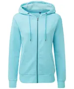 Women's Zip-through Organic Hoodie Bright Ocean