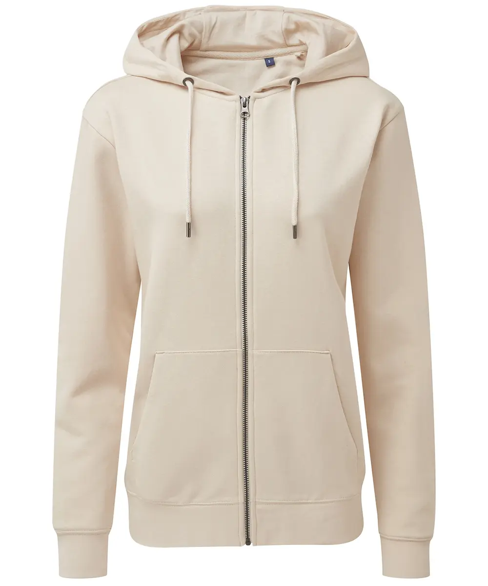 Women's Zip-through Organic Hoodie Natural