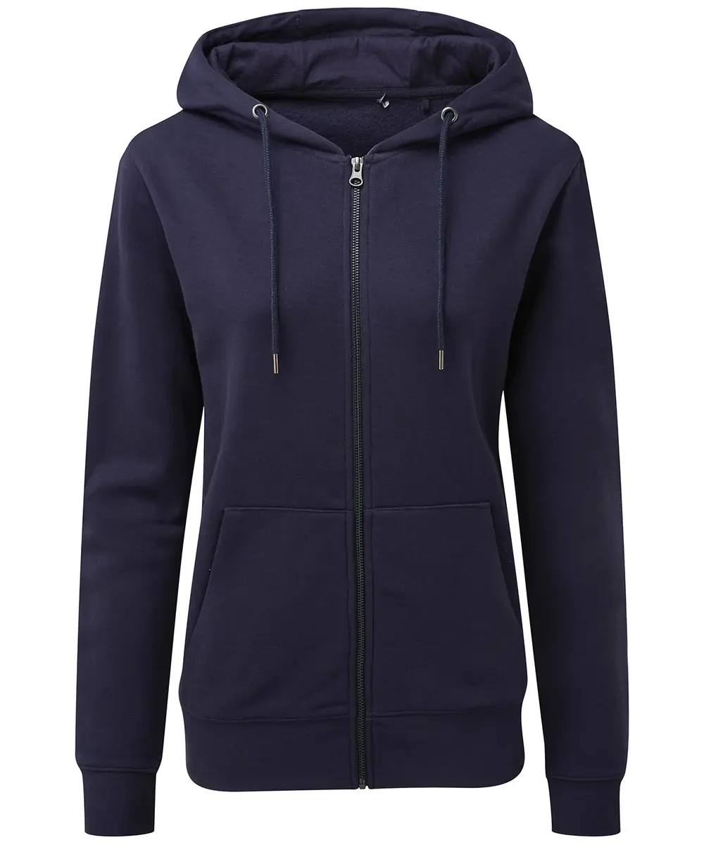 Women's Zip-through Organic Hoodie Navy