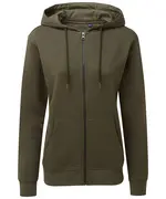 Women's Zip-through Organic Hoodie Olive