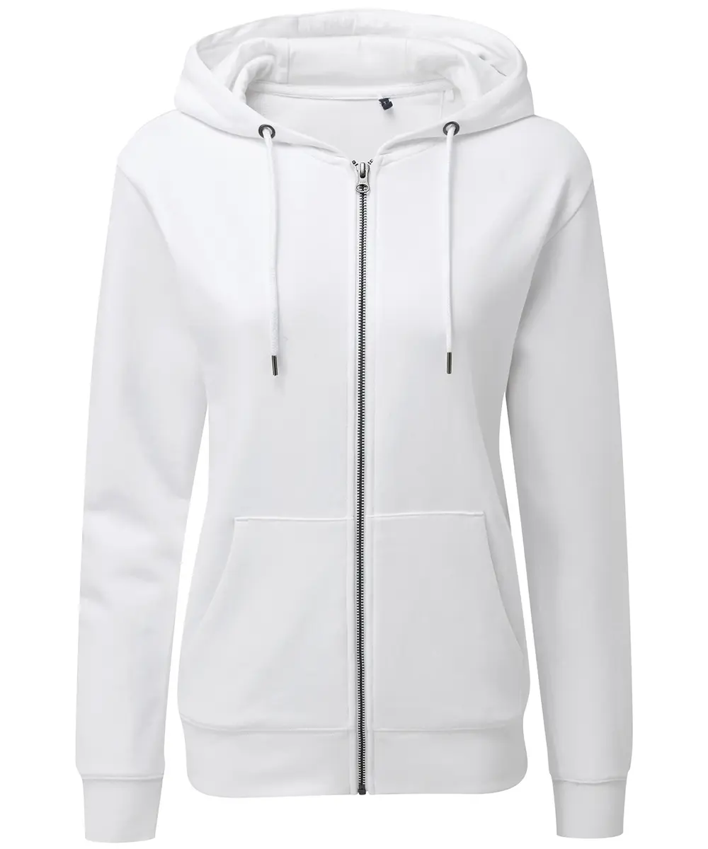 Women's Zip-through Organic Hoodie White