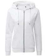 Women's Zip-through Organic Hoodie White
