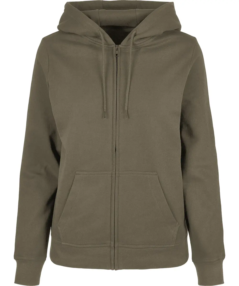 Women's Basic Zip Hoodie Olive