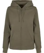 Women's Basic Zip Hoodie Olive