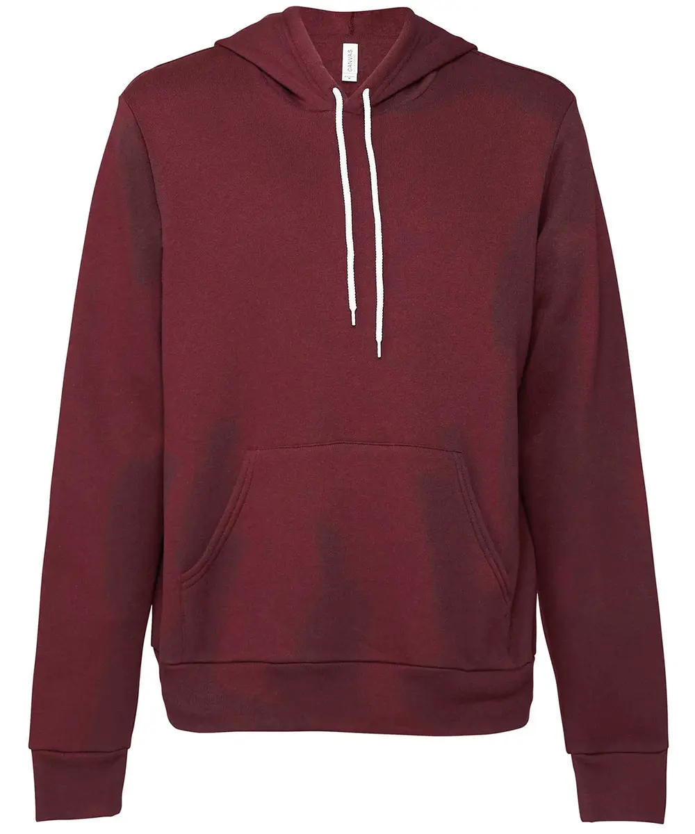 Unisex Polycotton Fleece Pullover Hoodie Maroon