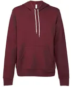 Unisex Polycotton Fleece Pullover Hoodie Maroon