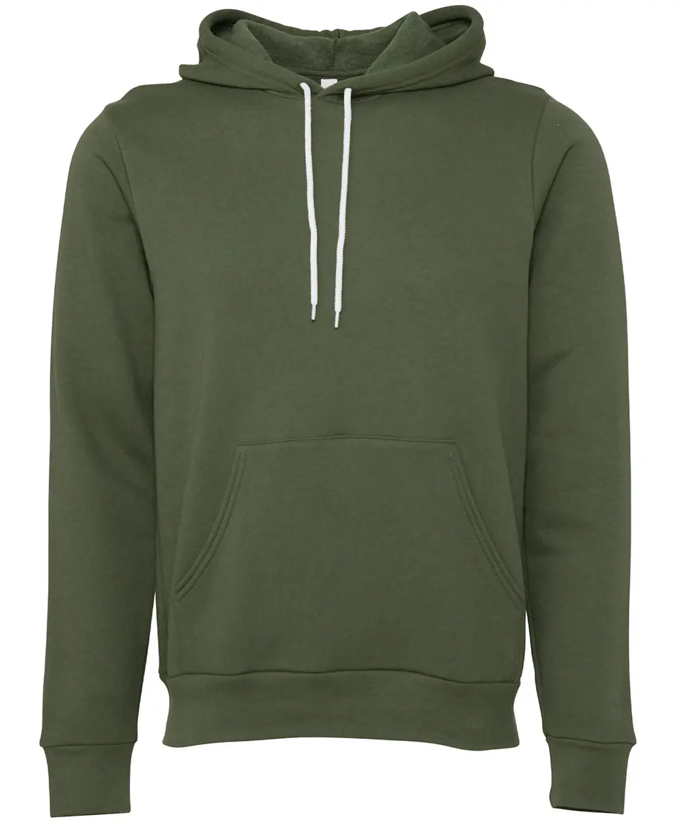 Unisex Polycotton Fleece Pullover Hoodie Military Green