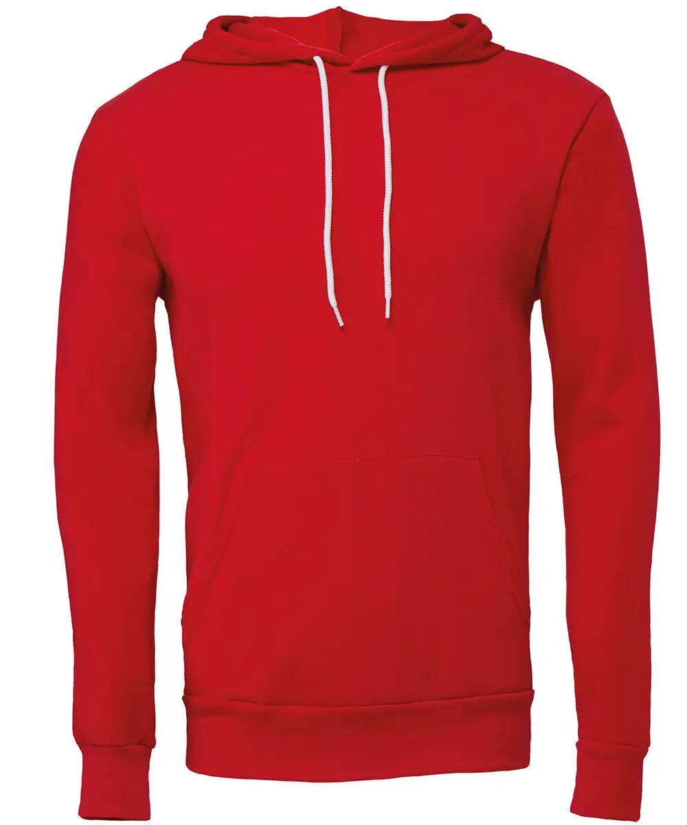 Unisex Polycotton Fleece Pullover Hoodie Red