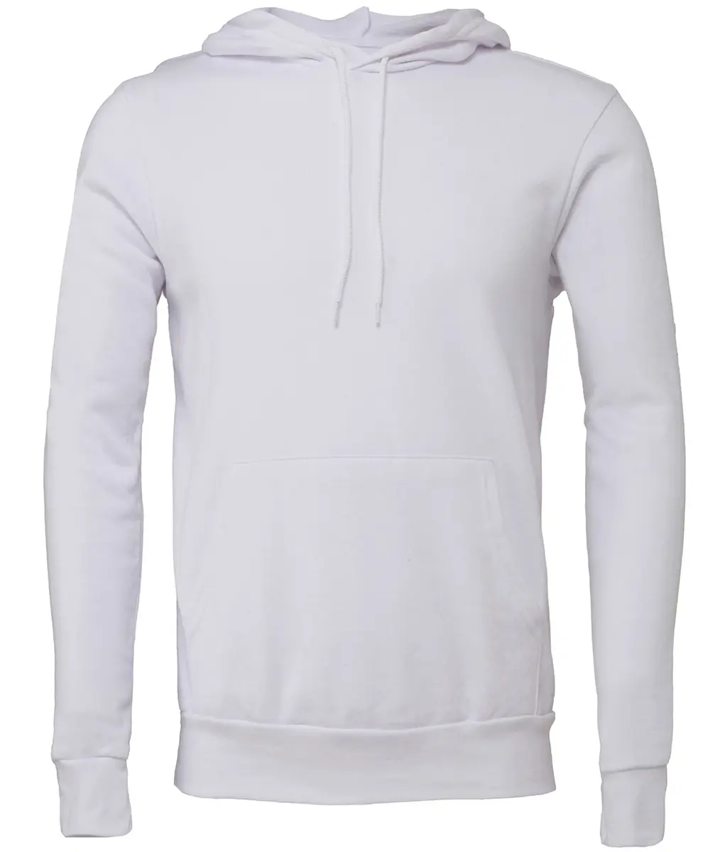 Unisex Polycotton Fleece Pullover Hoodie White