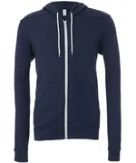 Unisex Polycotton Fleece Full-zip Hoodie - Navy, XS Navy
