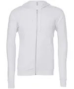 Unisex Polycotton Fleece Full-zip Hoodie - White, XS White