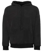 Unisex Sueded Fleece Pullover Hoodie Black Heather
