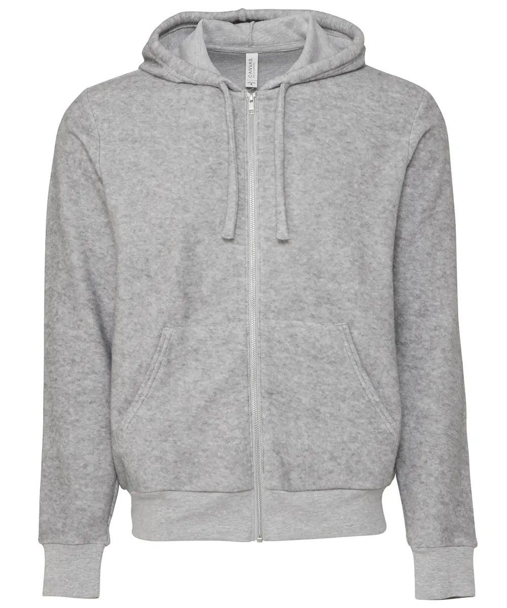 Unisex Sueded Fleece Full-zip Hoodie Athletic Heather