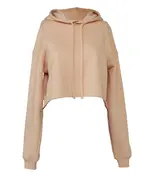 Women's Cropped Fleece Hoodie Peach