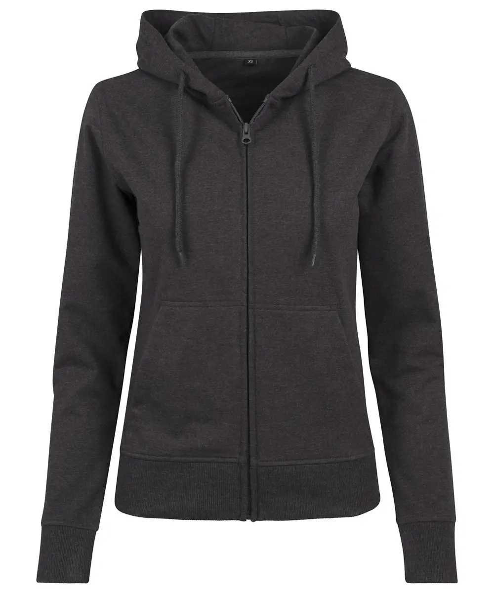 Women's Terry Zip Hoodie Charcoal