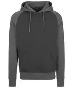 Raglan Hoodie Black Charcoal