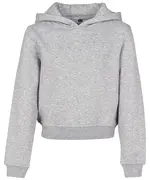 Girls Cropped Sweat Hoodie Heather Grey