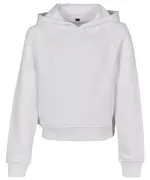 Girls Cropped Sweat Hoodie White