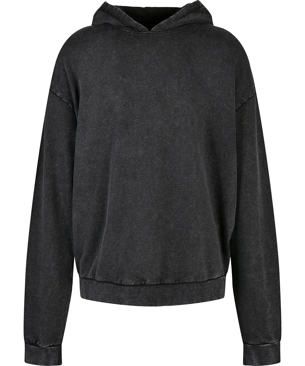 Acid Washed Oversize Hoodie Black